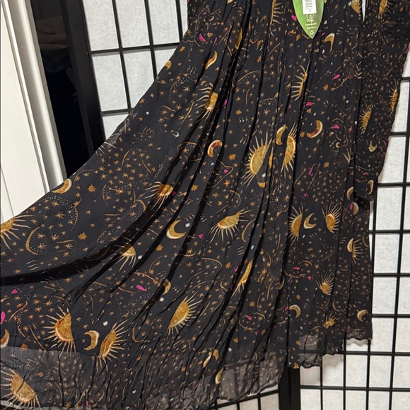 Farm Rio size XL Leopard Sky midi dress celestial - Picture 9 of 10